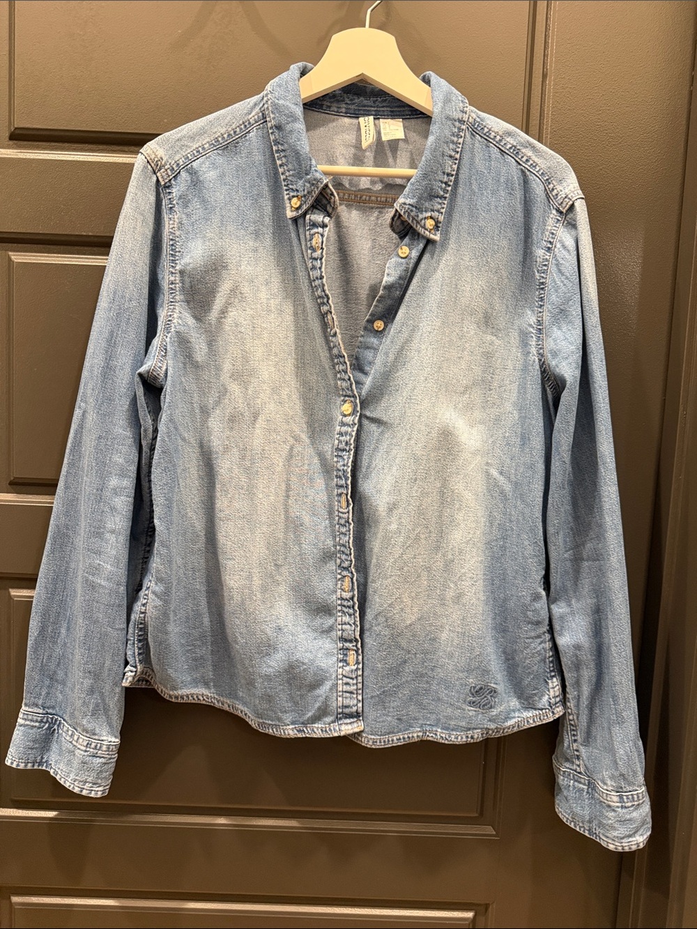 H&M blue denim shirt size L